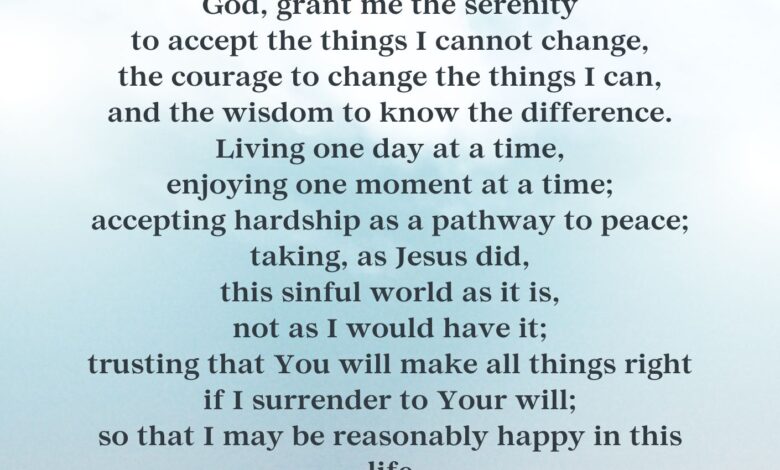 The Serenity Prayer