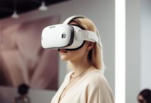 Woman with VR Headset