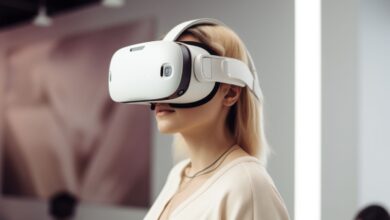 Woman with VR Headset